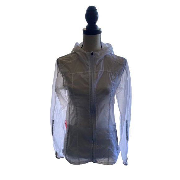Fabletics Jackets \u0026 Coats | Fabletics Women White Translucent Windbreaker Size Small | Color: White | Size: S | Fashion_4_Less1's Closet